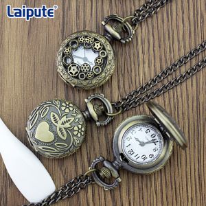 Exquisite Embossed Vintage Pocket Watch Clock With 27mm Dial Coin Sized