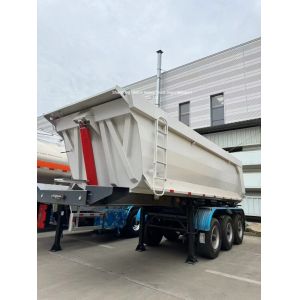 3-Axle Steel Dump Semi Trailer 95000kg Load Capacity