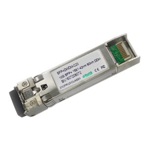 10G DWDM SFP+ ZR 80KM 24dB EML C-Band 50GHz 100GHz 200GHz ITU Grid