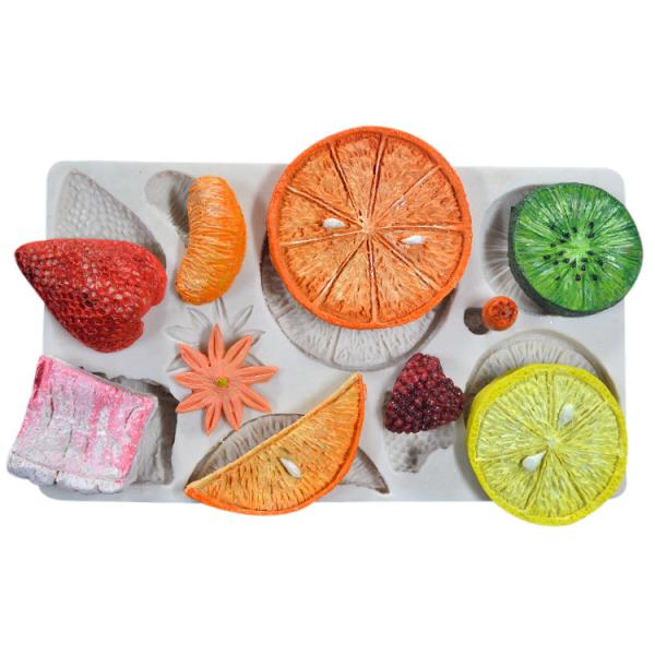 Quality Personalized Silicone Baking Tools Set Fruit Pattern Fondant Mat Cake Decorating wholesale
