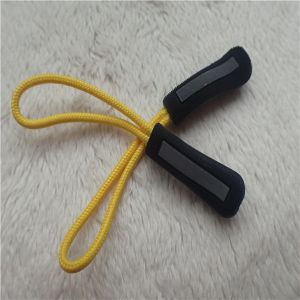 Reflective Silver Injection Rope Rubber Zipper Puller For Garment Decoration
