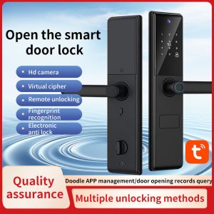 S829MAX Wifi Camera Lock Tuya APP Digital Viewer Lock Biometric Fingerprint