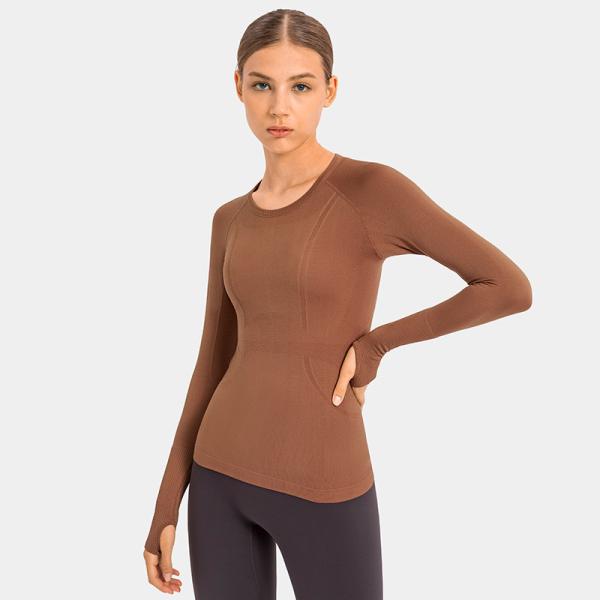 Quality Stretchable Equestrian Riding Tops Anti pilling Womens Long Sleeve Base Layer wholesale