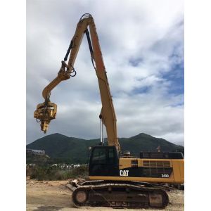 Pile Driving And Pile Pulling Excavator Pile Driving Arm CAT340 Customized With