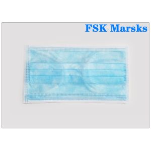 Non Reusable 3 Ply Disposable Face Mask Personal Protection Dustproof Anti Fog