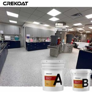 100% Solid Epoxy Resin Floor Paint With Decorative Acrylic Broadcast Flakes