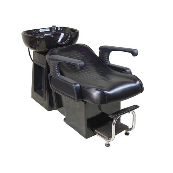 Quality Traditional Backwash Reclining Shampoo Chair With Footrest , Salon Shampoo Units wholesale