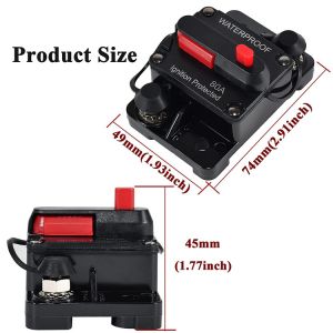 Thermoset Plastic Automotive Circuit Breakers / Hi Amp Breakers 80A