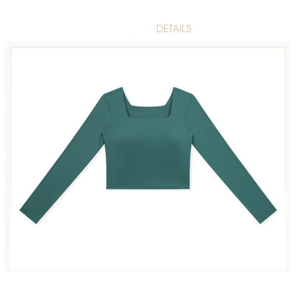 Ladies Yoga Tops High Elastic Long Sleeve Womens Shirts With Bra