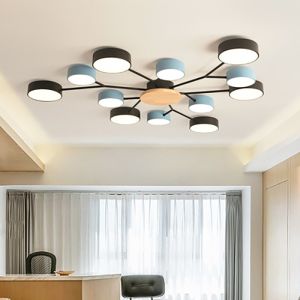 Modern living room LED lamp Nordic style bedroom LED wood ceiling flush mount