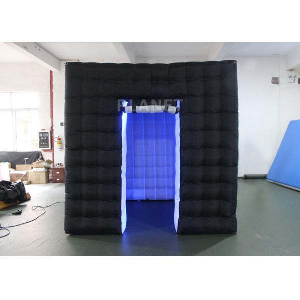 Quality Durable Inflatable Cube Photo Booth Enclosure Black Exterior And White Interior wholesale