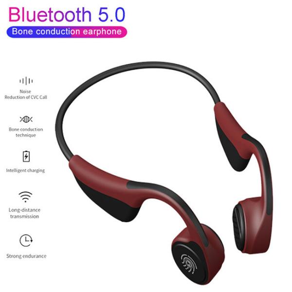 10m Bone Conduction Headphones Open Ear Bluetooth Sport Wireless Earbuds Built -