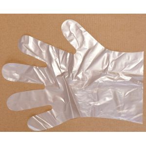 China Practical high quality transparent disposable hdpe vinyl pe glove thickened disposable clear plastic gloves on sale