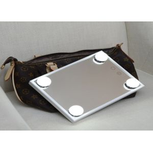 Cheap Tabletop Single Sided Portable Led Lighted Tabletop Makeup Mirror Bulbs Around It for sale