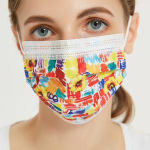 Cheap Printed vivid colors disposable face mask high quality disposable face mask for sale