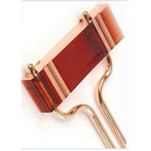 Electronics Copper Pipe Heat Sink Mini Copper Fin Welded