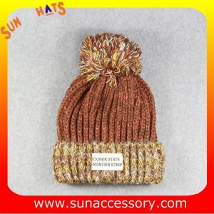 AK17014 Sun Accessory customized wholesale knitted beanie caps and hats with Pom