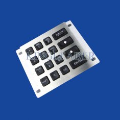 16 Keys Led Illuminated Blacklit Metal Keypad With IP65 Rated For Panel Mount
