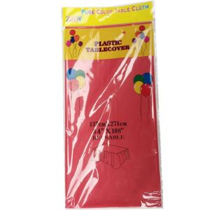 Disposable Plastic Table Cover PEVA Solid Color Plain Dyed Tablecloth