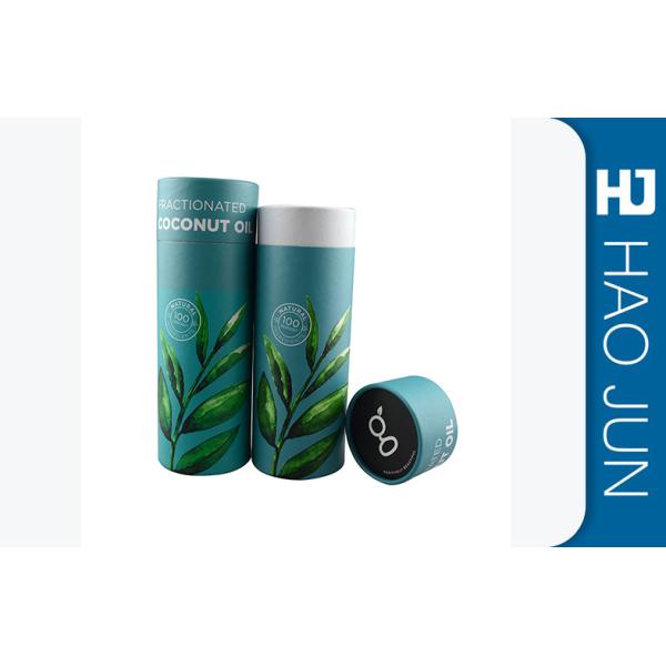 Cardboard Round Cosmetic Paper Boxes For Coco Nut Oil , Color Customized