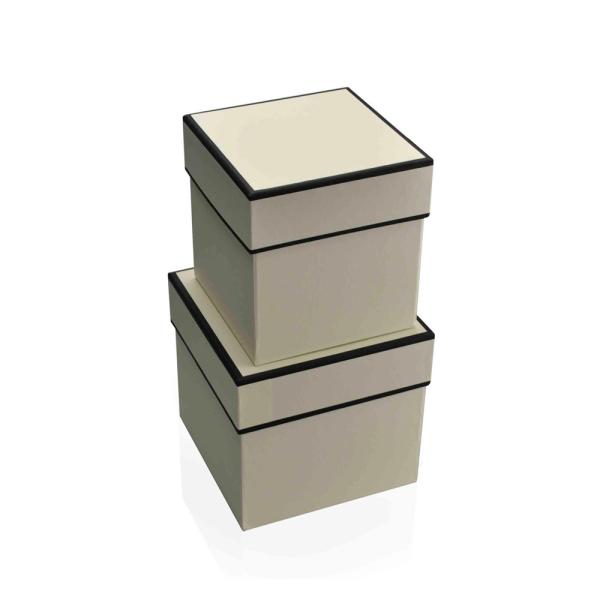 Quality OEM Welcome Round Flower Hat Box Set Of Two With Black Rim wholesale