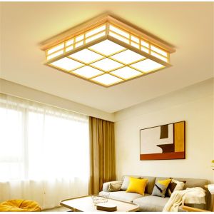 Ceiling Lights Japanese Style Tatami Lamp LED Wooden Ceiling Lighting Dining