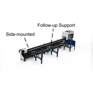 5500-6500mm Tube Length Tube Cutting Machine Side Mounted Lathe Follow Up Support