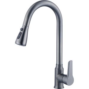 Black Single Handle Kitchen Pull Out Faucet Spray Mode Kitchen Sink Taps