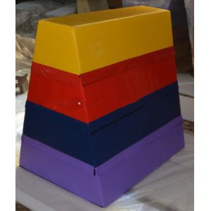 Cheap Non Toxic Gym Pommel Horse / Trapezoid Vaulting Box 120-110-90cm Size for sale