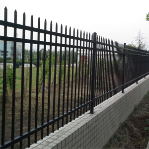 Top selling vinyl 2.1m*2.4m Decorative Ornamental Steel wrought iron fence with spear top