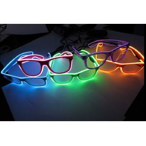 Flash Lighting El Wire Glasses With Hand Or Sound Control Rohs CE