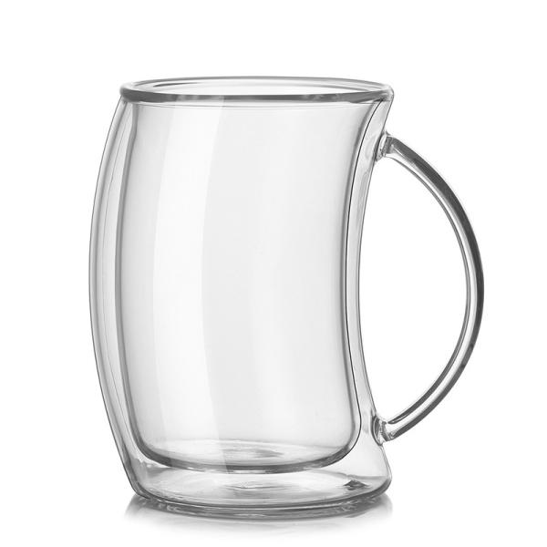 Quality Espresso Double Wall Glass Cup Safe To Touch With Handle Unique Design wholesale