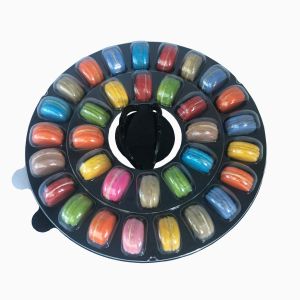 33 Pack Sushi Plastic Macaron Packaging Trays Macaron Box With Clear Lid