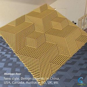 Tough Polypropylene Interlocking Garage Flooring 2500 Lbs Garage Tiles