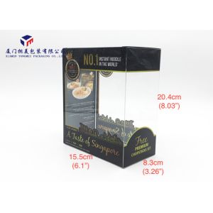 Hand Lock Bottom Super Clear Window Custom Printed Plastic Boxes Pack Noodle