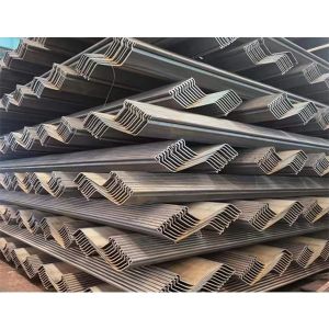 Stainless Galvanized Z Type Steel Sheet Pile For Bridge Project Construction