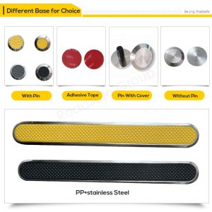 SS304 SS316 Road Stud Tactile Indicator Studs PP Surface Stainless Steel Tactile