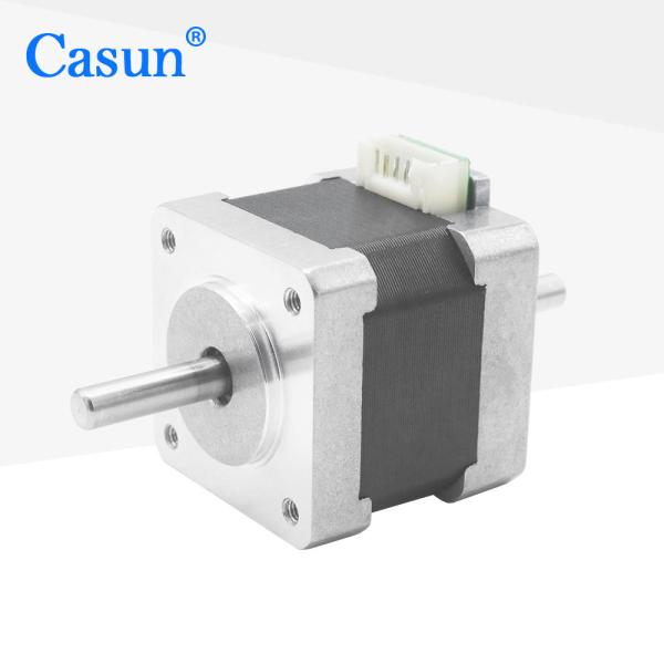 Quality 1.8 Degree NEMA 14 Stepper Motor Dual Shaft 0.15N.m 4 Wires For Surveillance Camera wholesale
