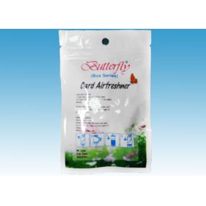 China Airfreshener Cosmetic Packaging Bags Gravure Printing With Hanging Hole / Zipper on sale