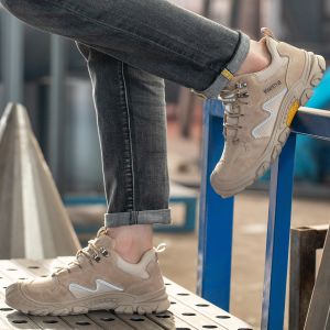 Unisex Suede Work Welding Safety Boots For Mens