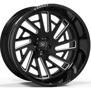 Cheap Off Road Rims 24x12 and 24x14 Gloss Black Deep Lip Customized 4x4 Wheels Rim for sale