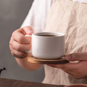 Sustainable Ceramic Coffee Mug Set For Afternoon Tea And Cappuccino In Matt