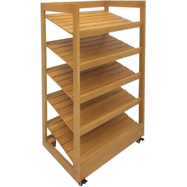 Quality Wooden Supermarket Racks Display Double Sided Gondola Shelving wholesale