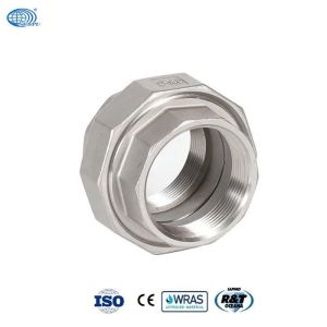 Threaded Hexagonal Stainless Steel Union Coupling Fitting Rustproof