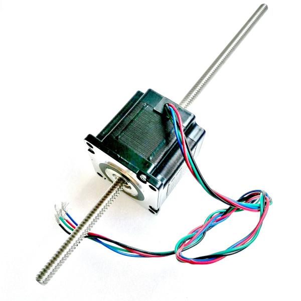 NEMA23 57mm Hybrid Screw Stepper Motor 24V 1.8° 4 Leads Through Type Stepping
