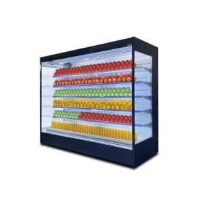 Cheap Custom Size Fruit Vegetable Open Display Cooler Square Multi Deck for sale