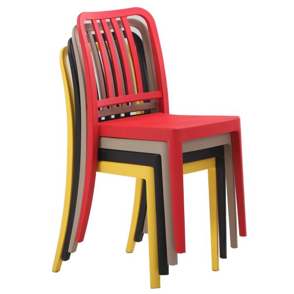 Contemporary Design Stackable Full PP Resin Plastic Dining Chair for Banquet and