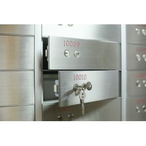 SS Material Bank Safe Deposit Box With UL Certified Dual Copper Key Locks