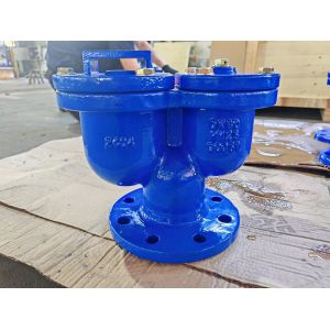 Cheap PN10/PN16 Ductile Iron Double Orifice Air Valve With EPDM Sealing For Temperature Range -20℃ To 120℃ for sale