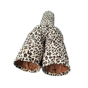 New Pet Leopard Short Plush Foldable Cat Tunnel Funny Cat Cat Toy Three-Way